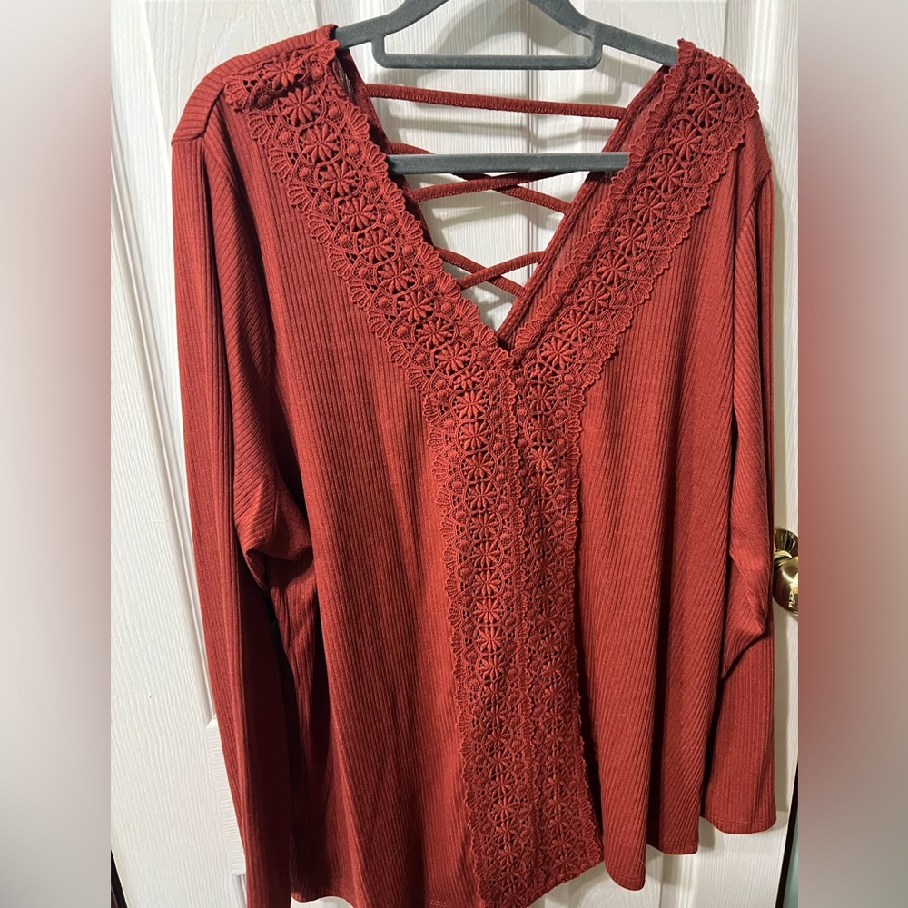 Maurice’s lace detail, cross back top